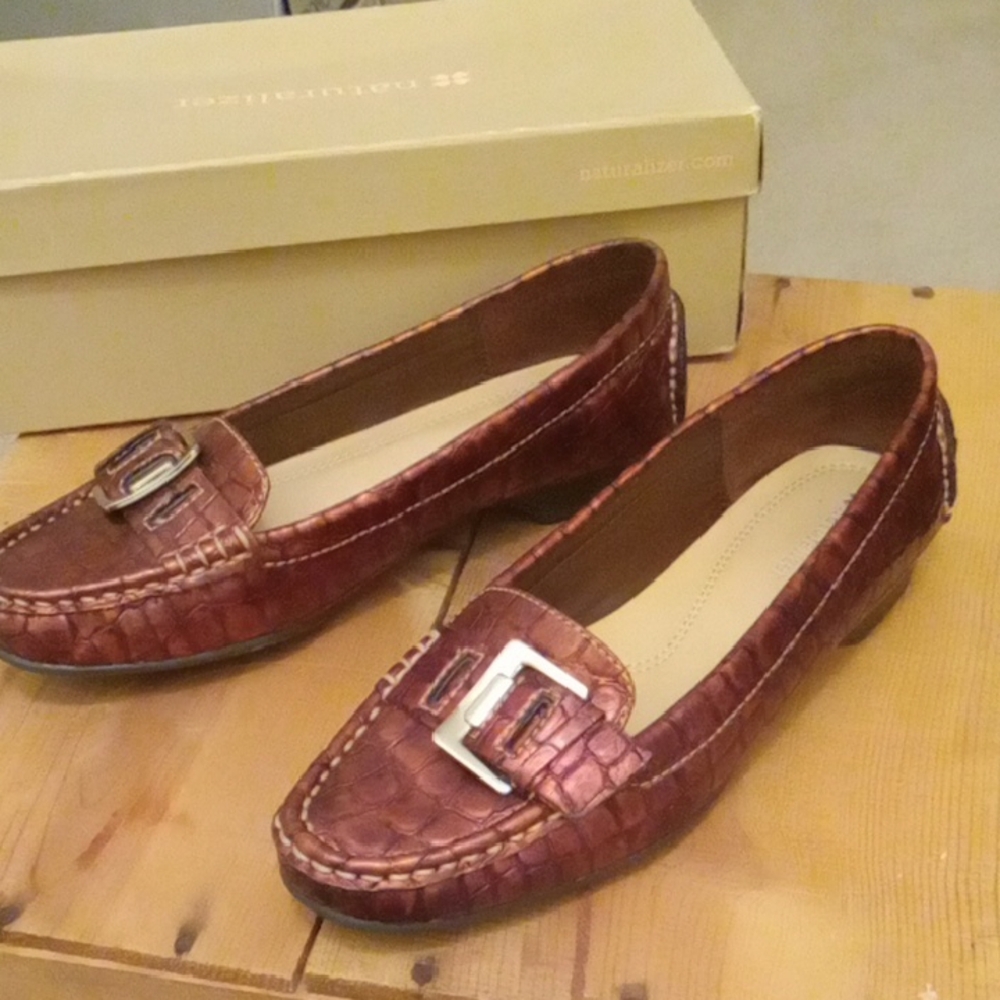 Naturalizer Copper Snakeskin Dress Shoes GUC